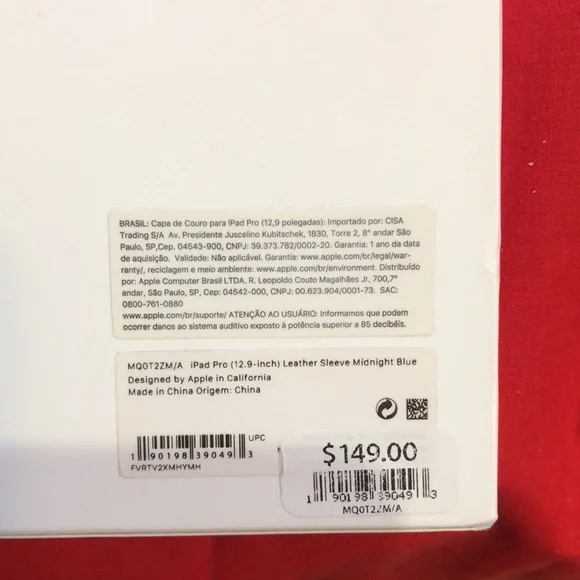 Apple IPad Pro leather sleeve 12.9 - Picture 3 of 3